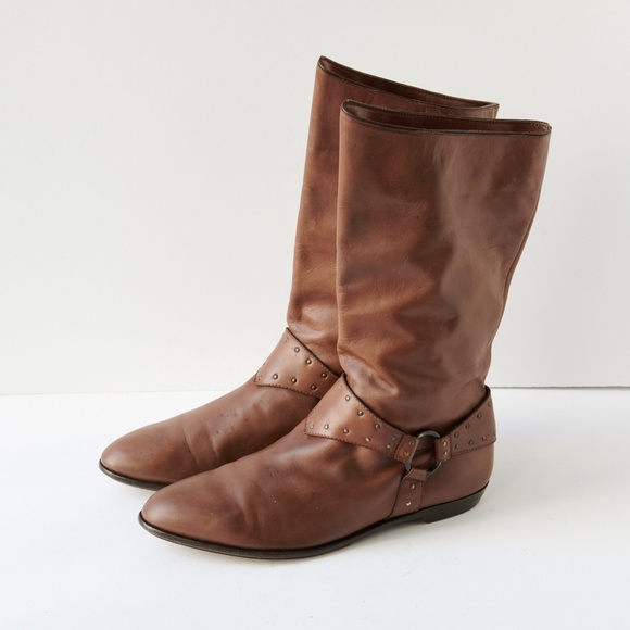 80s - SUSAN BENNIS - WARREN EDWARDS - Boots - Men\'s - 10 - BRN Leather